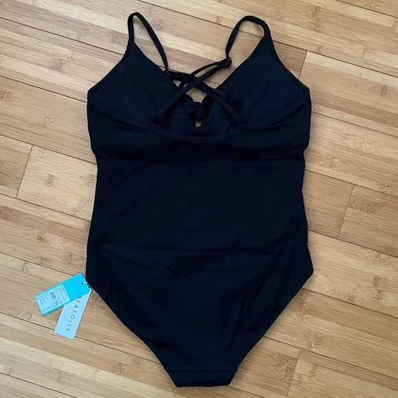 Seafolly Sweetheart Tie Front One Piece Swimsuit - Picture 3 of 5